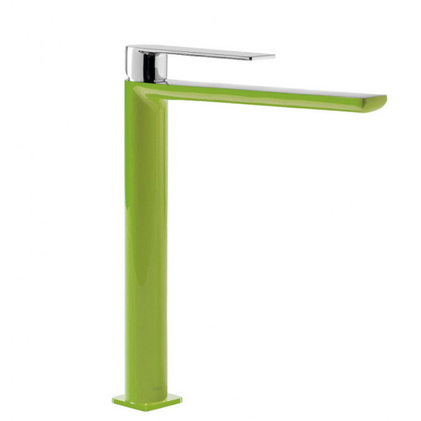 Tres Exclusive Loft-Colors bateria umywalkowa wysoka XL zielony/chrom 200.203.05.VE