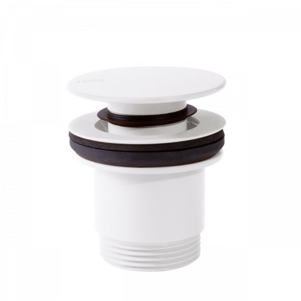 Tres korek umywalkowy click-clack okrągły biały matowy 242.840.01.BM