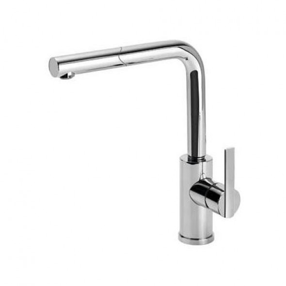 Tres Lex bateria kuchenna zlewozmywakowa stojąca z wyciąganą wylewką chrom 1.81.437