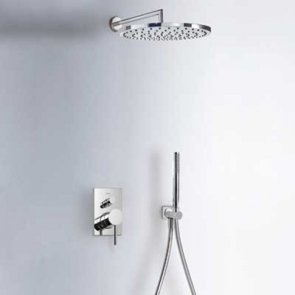 Tres Max zestaw podtynkowy z deszczownicą 30x30 kompletny chrom 062.980.01