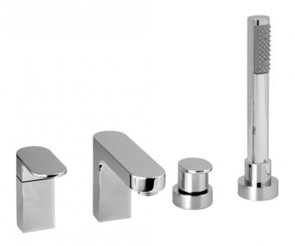 Vado Life bateria wannowa czterootworowa z zestawem chrom LIF-132-C/P