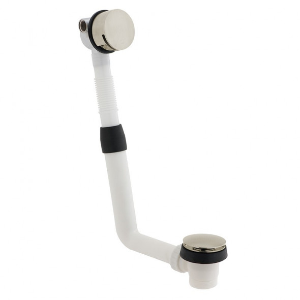 Vado odpływ wannowy z funkcją napełniania przez przelew, korek klik-klak nikiel szczotkowany IND-81389/RO-BRN