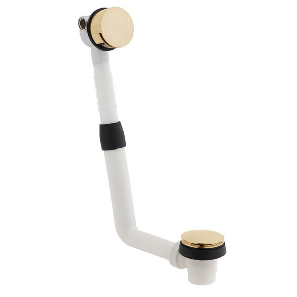 Vado odpływ wannowy z funkcją napełniania przez przelew, korek klik-klak złoto szczotkowane IND-81389/RO-BRG