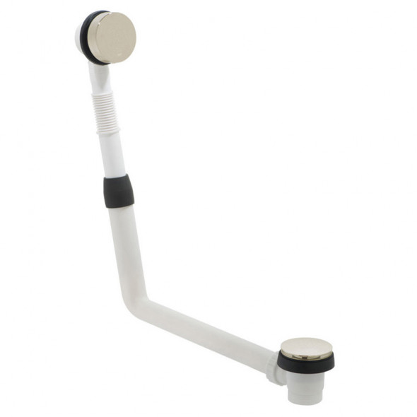 Vado odpływ wannowy z korkiem click-clack i przelewem nikiel szczotkowany IND-71389/RO-BRN