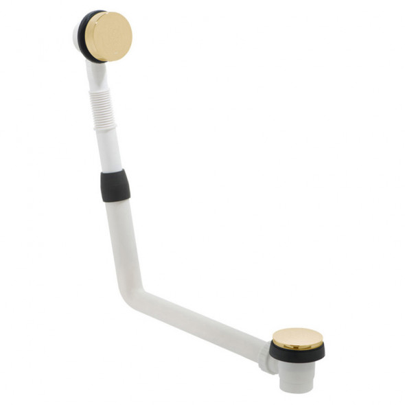 Vado odpływ wannowy z korkiem click-clack i przelewem złoto szczotkowane IND-71389/RO-BRG