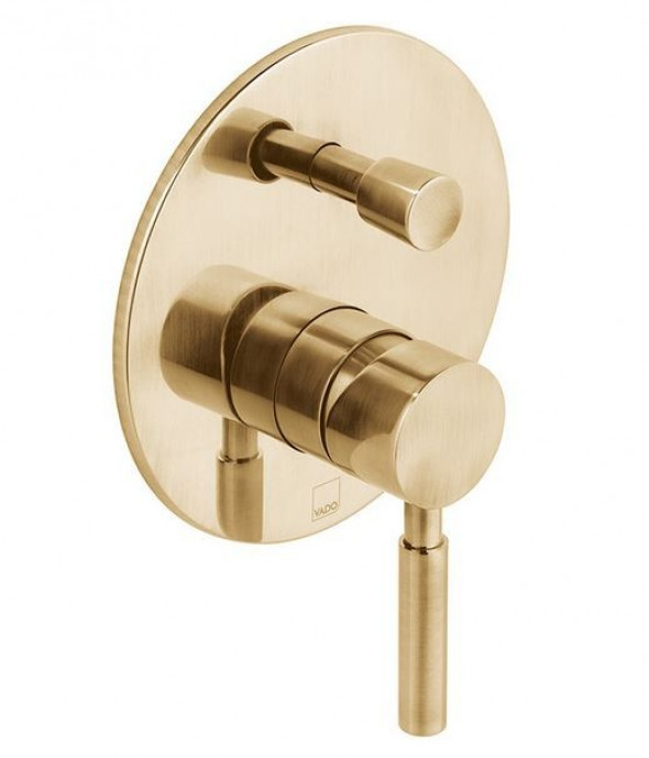 Vado Origins bateria wannowo-prysznicowa podtynkowa złoto szczotkowane IND-ORI147A-BRG