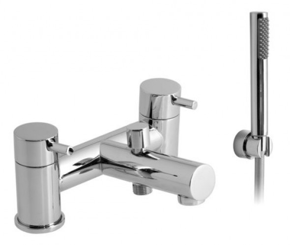 Vado Zoo bateria wannowa dwuotworowa z zestawem chrom ZOO-130+K-C/P