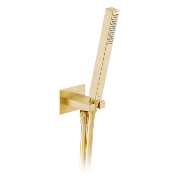 Vado Zoo Individual zestaw prysznicowy punktowy z przyłączem kątowym złoto szczotkowane IND-SFMKWO/SQ-BRG