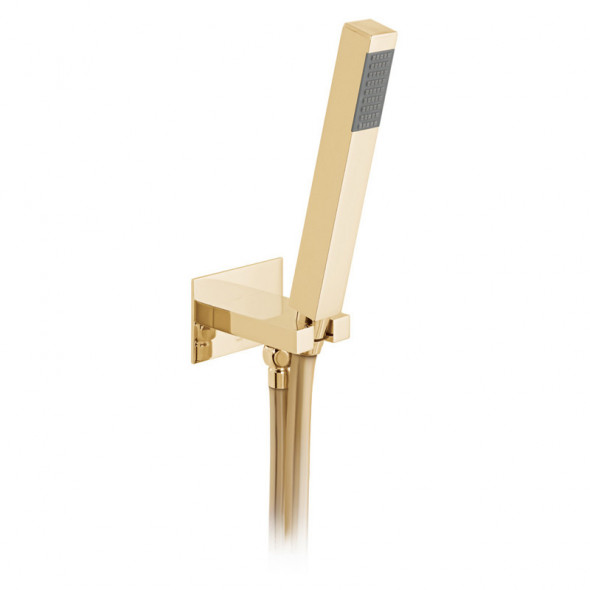 Vado Zoo Individual zestaw prysznicowy punktowy z przyłączem kątowym złoty polerowany IND-SFMKWO/SQ-BG