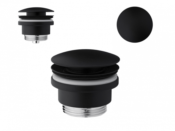 Vedo korek umywalkowy click-clack niski czarny mat VSY4000CZ