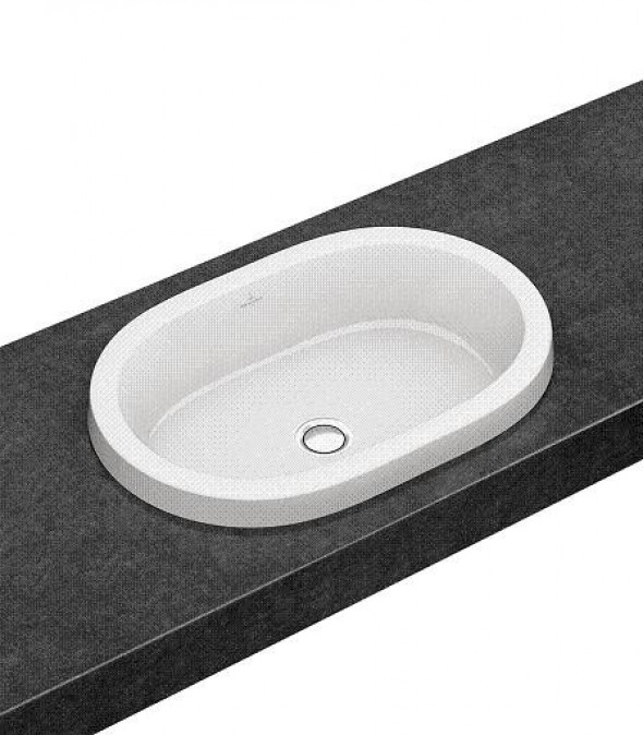 Villeroy&amp;Boch Architectura umywalka wpuszczana w blat 61,5cm 61,5x41,5 biała weiss alpin 41666101