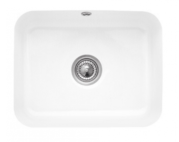 Villeroy&amp;Boch Cisterna 60C zlewozmywak ceramiczny 1 komora podwieszana Snow White CeramicPlus 670601KG