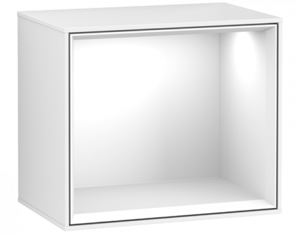 Villeroy&amp;Boch Finion półka 41 cm z oświetleniem wewnętrznym Glossy White Lacquer biały F580GFGF