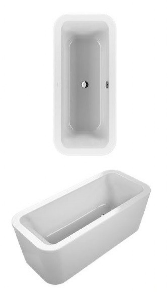 Villeroy&amp;Boch Loop&amp;Friends Square wanna wolnostojąca prostokątna z obudową 180x80 biała weiss alpin UBA180LFS7PDV-01