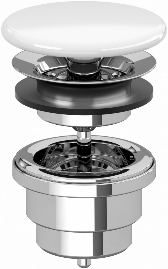 Villeroy&amp;Boch płaski niezamykalny odpływ umywalkowy bez przelewu biały 68080001