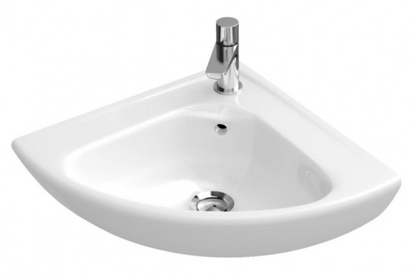 Villeroy&amp;Boch O.Novo Compact umywalka narożna mała 41,5x41,5 biała weiss alpin ceramicplus 732740R1