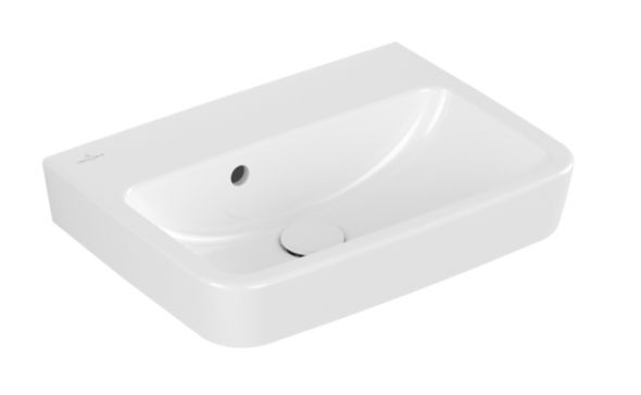 Villeroy&amp;Boch O.Novo umywalka wisząca bez otworu na baterię z przelewem 50x37 cm biała Weiss Alpin CeramicPlus 434452R1