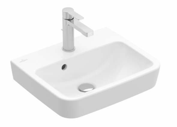 Villeroy&amp;Boch O.Novo umywalka wisząca z przelewem 45x37 cm biała Weiss Alpin 43444501