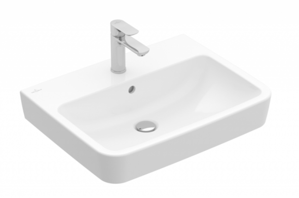 Villeroy&amp;Boch O.Novo umywalka wisząca z przelewem 65x46 cm biała Weiss Alpin CeramicPlus 4A4165R1