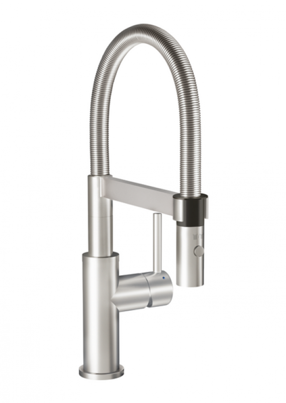 Villeroy&amp;Boch Steel Expert Compact bateria kuchenna z elastyczną wylewką stal szczotkowana 927300LC