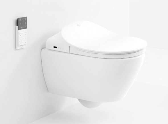 Villeroy&amp;Boch Subway 2.0 Directflush ViClean komplet muszla wisząca + deska myjąca + przyłącze 5614R5R1 + V02EL401 + V9901900 - PROMOCJA !!!
