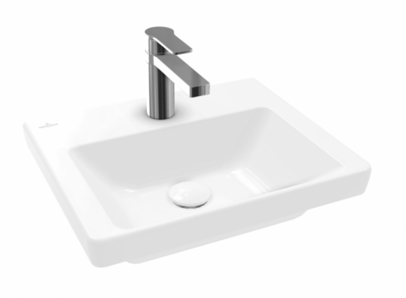 Villeroy&amp;Boch Subway 3.0 umywalka wisząca 45x37 cm bez przelewu Weiss Alpin CeramicPlus 437046R1