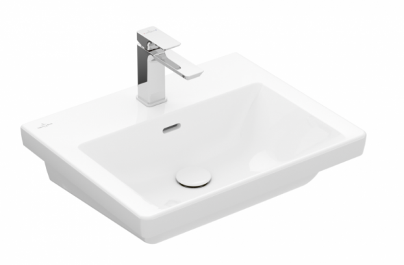 Villeroy&amp;Boch Subway 3.0 umywalka wisząca 55x44 cm z przelewem Weiss Alpin CeramicPlus 4A7055R1