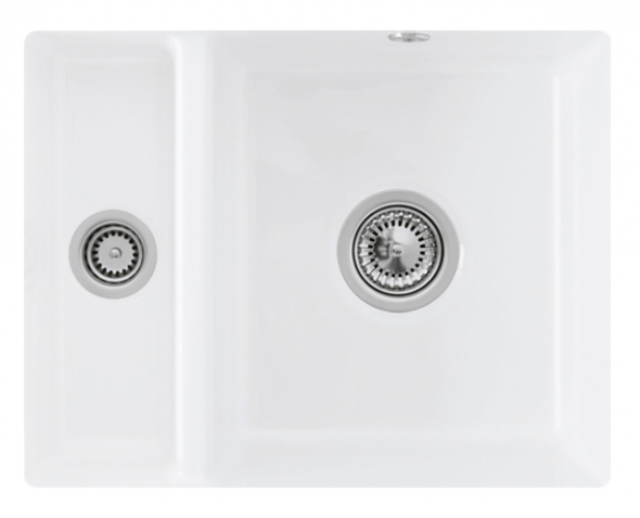 Villeroy&amp;Boch Subway 60XU zlewozmywak ceramiczny 1,5 komory podwieszanej Snow White CeramicPlus 675801KG