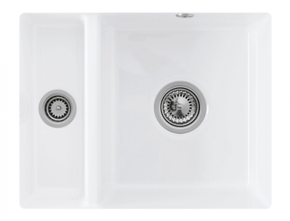 Villeroy&amp;Boch Subway 60XU zlewozmywak ceramiczny 1,5 komory podwieszanej Weiss Alpin CeramicPlus 675801R1