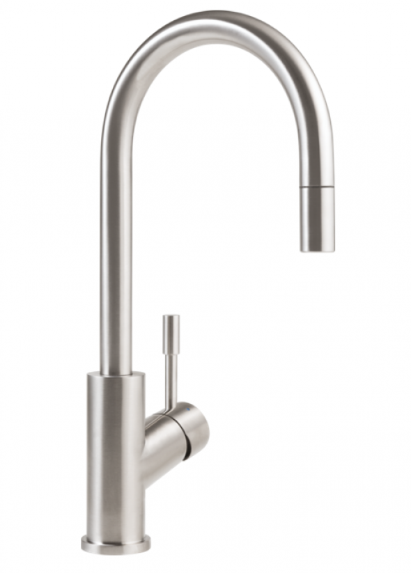 Villeroy&amp;Boch Umbrella Flex bateria kuchenna z wyciąganą wylewką stal szczotkowana 925400LC