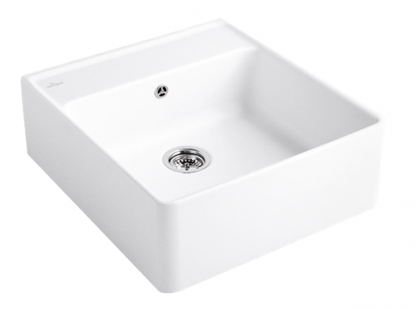 Villeroy&amp;Boch zlewozmywak ceramiczny 1 komora Snow White CeramicPlus 632061KG