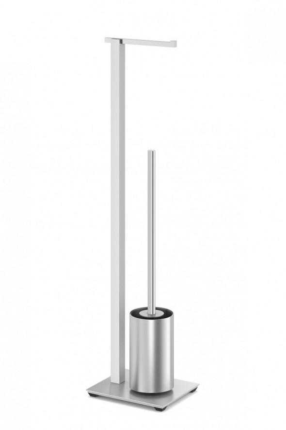 ZACK Carvo szczotka i uchwyt na papier toaletowy stal nierdzewna matowa 40488