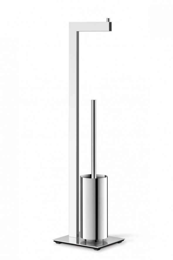 ZACK Linea szczotka i uchwyt na papier stal nierdzewna polerowana 40027