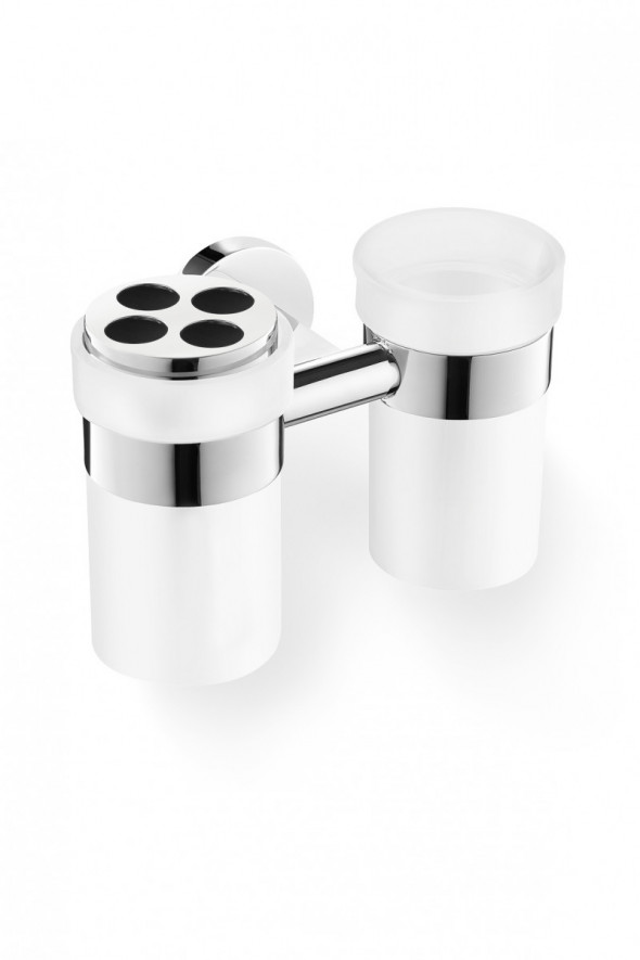 ZACK Scala zestaw kubków łazienkowych wiszący stal polerowana 40099