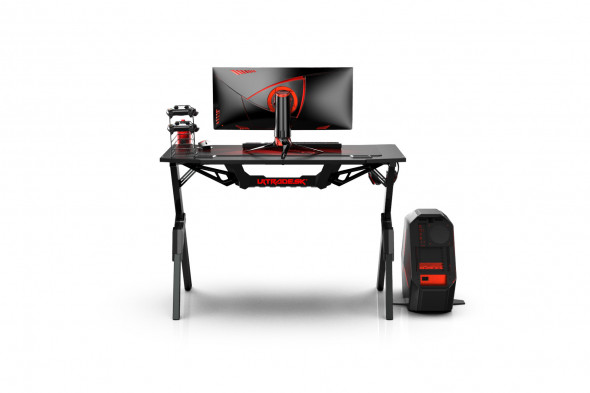 Biurko ACTION V2 czarne gamingowe