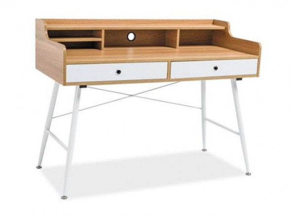 Biurko B-160 dąb/białe