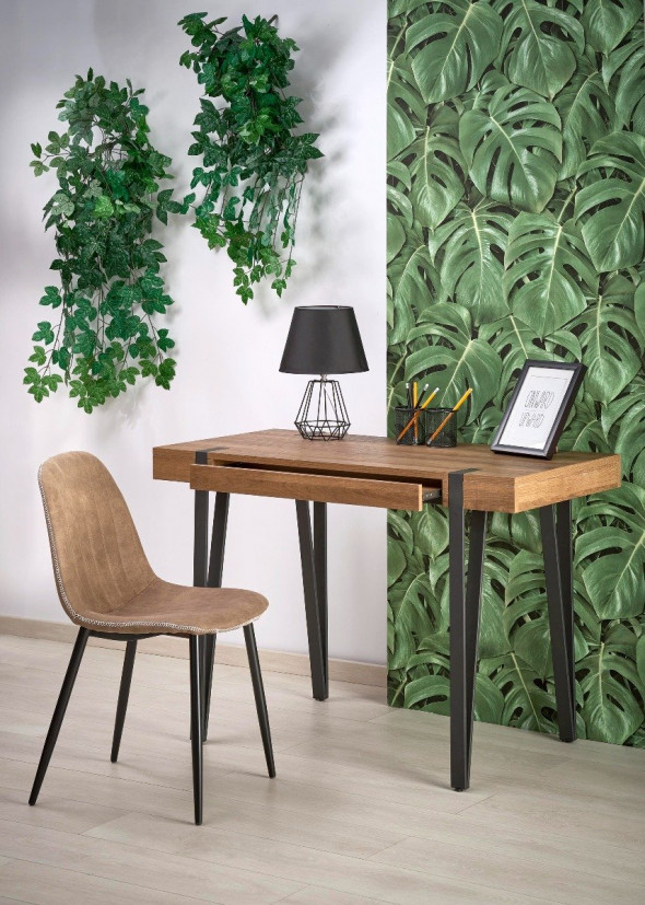 Biurko B-39 orzech miodowy/czarne