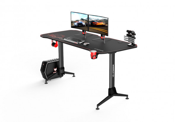Biurko GRAND czerwone gamingowe