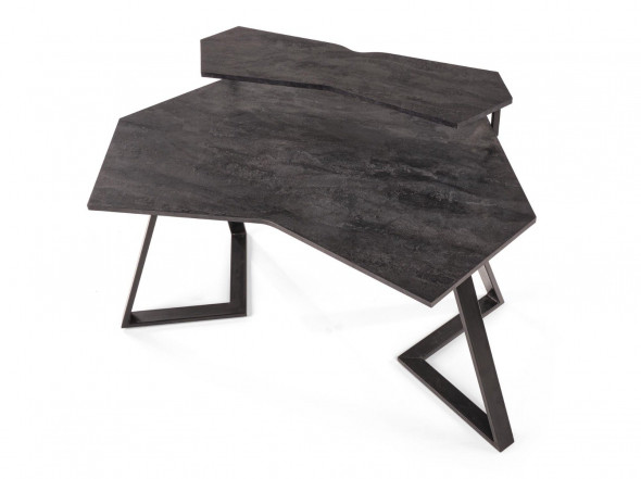 Biurko komputerowe FORKS ciemnoszare/czarne