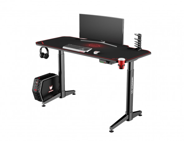 Biurko LEVEL czerwone gamingowe