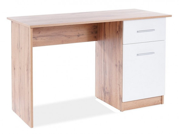 Biurko młodzieżowe B-002 dąb wotan/biały mat