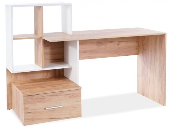 Biurko młodzieżowe B-003 dąb wotan/biały mat