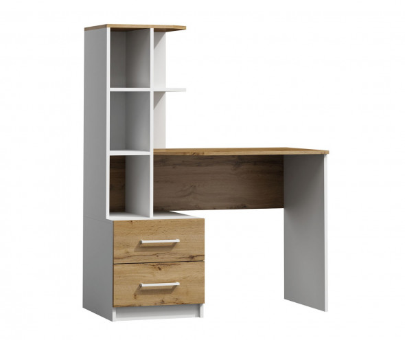 Biurko młodzieżowe B-010 dab wotan/biały mat