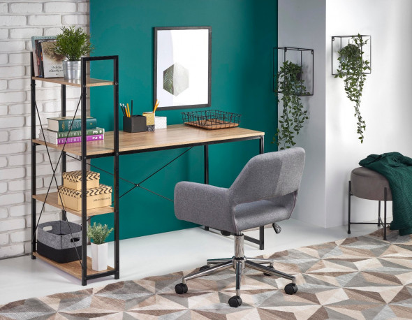 Biurko NARVIK B1 czarny/dąb sonoma