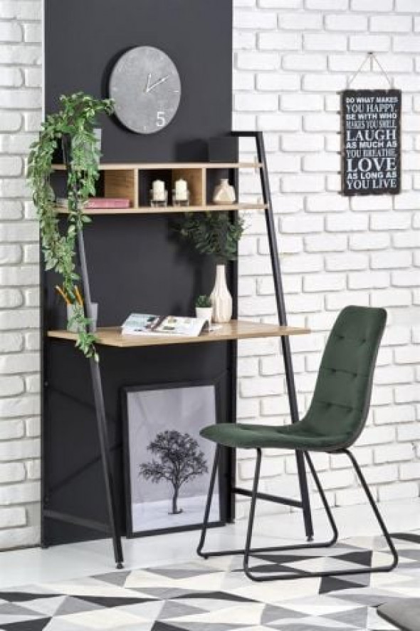 Biurko NARVIK B2 czarny/dąb sonoma