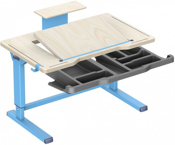 Biurko regulowane CROIS 85x52 niebieskie