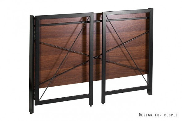 Biurko składane QUICK orzech/czarny