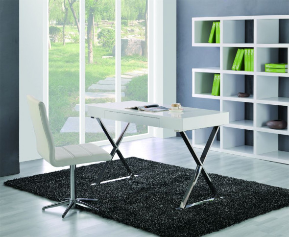 Biurko ZEFIR biały połysk