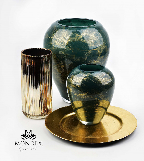 CRISTIE WAZON XL Zielony marmur h33cm