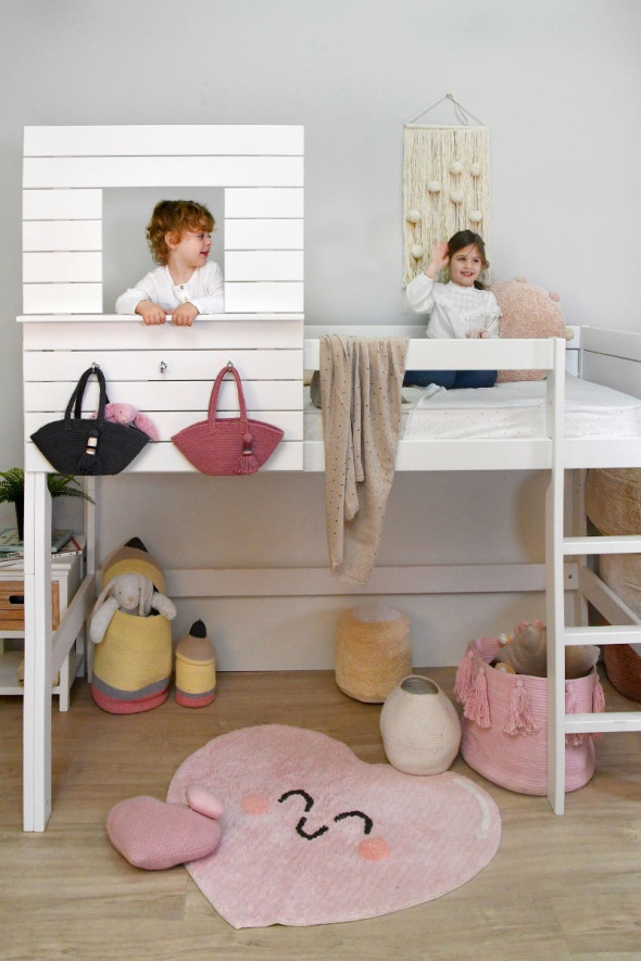 Dywan dziecięcy HAPPY HEART 90x105 różowy